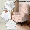thumbnail image 4 of Qpednta Pink Rose Wingback Chair Slipcovers Elastic Removable Armchair Cover 2-Pack Wing Chair Cover Stretch Polyester Furniture Protector for Reading Room, 4 of 7