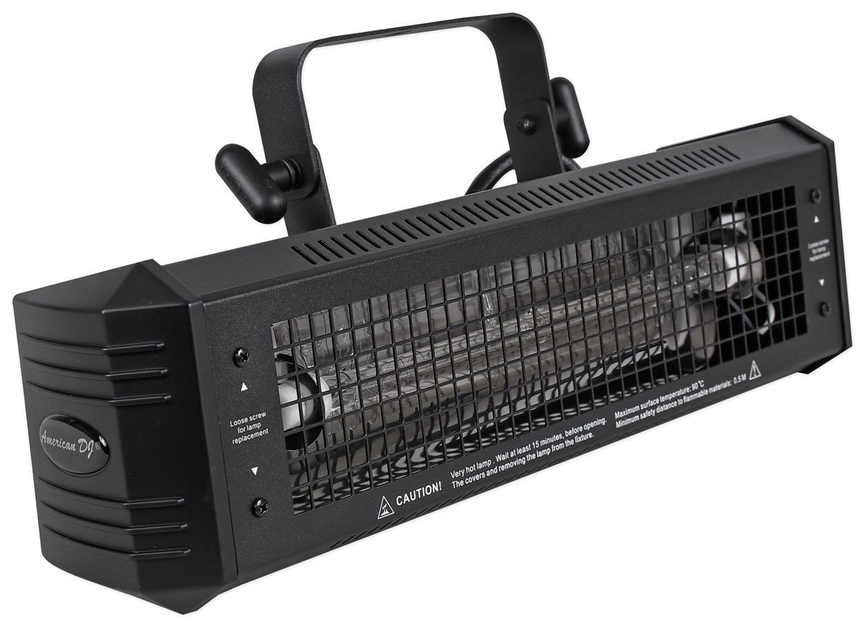 (2) American DJ Mega Flash DMX Strobe Lights w/ Sound Sensor+RGBW Moving Head