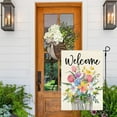 thumbnail image 3 of Spring Floral House Flag 28x40 Inch Double Sided Outside Welcome Tulip Daffodil Mason Jar Flowers Leaves Outdoor Seasonal Decorative Holiday Summer Large Garden Yard Flag Decor 2-28, 3 of 6
