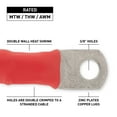 thumbnail image 4 of AWG #2/0 Red Battery Interconnect Cable 8" with 3/8" Lugs ASSEMBLED IN USA, 4 of 4