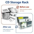 thumbnail image 4 of 2X 3 Tier Clear Acrylic CD Holder Cascading CD Storage Rack, 4 of 8