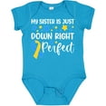 thumbnail image 3 of Inktastic My Sister is Just Down Right Perfect Down Syndrome Awareness Ribbon Boys or Girls Baby Bodysuit, 3 of 5