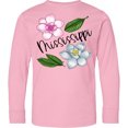 thumbnail image 3 of Inktastic Mississippi Magnolia Flowers and Leaves Long Sleeve Youth T-Shirt, 3 of 5