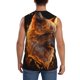 thumbnail image 4 of Balery Gold Flame Pattern Wolf Camisetas sin mangas para hombre, absorbe la humedad y protege contra el mal olor.-Large, 4 of 7