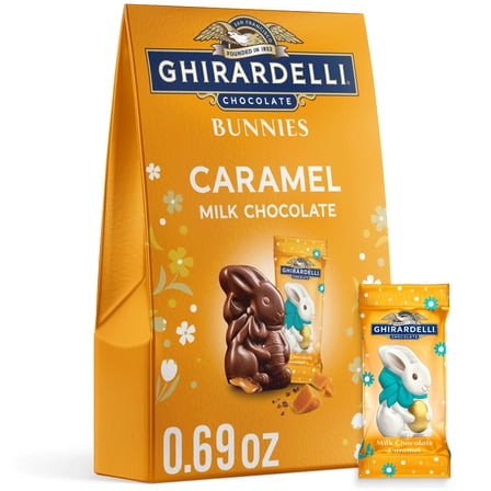 GHIRARDELLI Easter Caramel Milk Chocolate Bunnies, .69 oz Bag