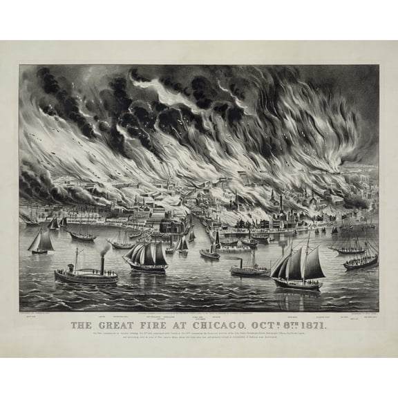 Print: The Great Fire At Chicago, Octr. 8th 1871