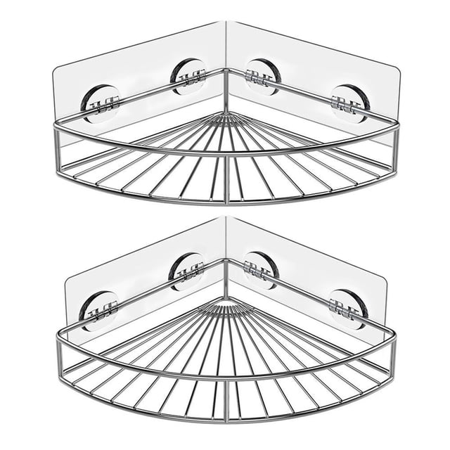 Agiferg Corner Shower Caddy Stainless Steel Wall Bathroom Shelf Storage Organizer 2-Pack