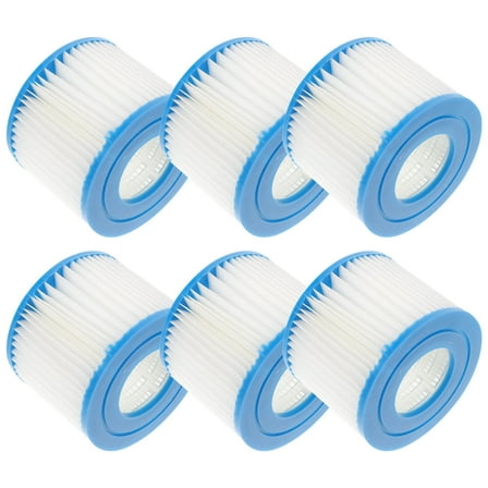 YEAHIBABY 6Pcs Reusable Blue Pool Filter Cartridge Type Vi for Pool Strainer Pump