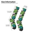 thumbnail image 5 of Daiia Sports Socks Skull and Palm Leaves Printed Novelty Crew Socks for Men Women Knee High Socks Cotton Socks Soft & Breathable Support Unisex Socks, 5 of 9