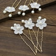 thumbnail image 1 of OULII 6 Pcs Accessoires de Cheveux de Mariée Épingles à Cheveux en Forme de U Blanches pour Décoration de Mariage, 1 of 8