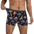 thumbnail image 2 of Kdxio Men's Boxer Briefs with Colorful Mushrooms in Doodle Style Print - Comfortable and Breathable Underwear for Everyday Wear, 2 of 7
