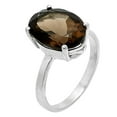 thumbnail image 6 of Natural Smoky Quartz - Brazil 925 Sterling Silver Ring s.7 Jewelry DGR1112_D_7 R-1019, 6 of 7