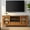 Light Golden Brown, variant on Simpli Home Simpli Home Acadian 60 inch Wide Solid Wood Transitional TV Stand in Black For TVs up to 65 inches