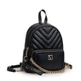 thumbnail image 1 of Victoria's Secret VS v Patrón De Cuero Pequeña Mochila Remache Cadena Decoración Mini Mujer Casual Bolsa Escolar, 1 of 4