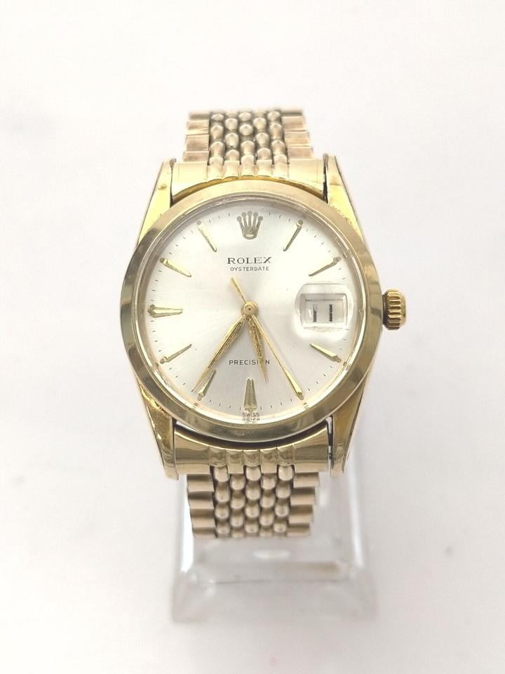Mens Rolex Oysterdate Precision 6694 34mm 1960s Manual Wind Vintage Watch  RA108