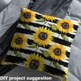 thumbnail image 3 of Yellow Floral Decorative Fabric ,Rustic Sunflower Indoor Outdoor Fabric,Black And White Material By The Yard,Oil Painting Fabric By The Yard,Geometric Upholstery Fabric,DIY,1 Yard, 3 of 5