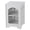 White | C, variant on Hassch Outdoor End Table with Storage, 17in Side Table with Arch Design for Indoor Lawn Balcony Poolside, White