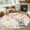 Pink Beige, variant on Round Area Rugs Collection 3 Ft, Easter Bunny Non-Slip Residential Carpet, Colorful Easter Eggs Spring Pink Peach Flowers Indoor Crawling Mats Doormat Runner Rugs Play Mat forBedroom