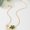 Green White, variant on Women's Enamel Flower Pendant Necklace with Gold Chain - Green and White