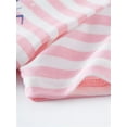 thumbnail image 3 of WIBACKER 3-10T Summer Short Sleeve Pajamas Set for Little Girls Striped PJS Cute Jammies Set - Pink Unicorn, 3 of 8