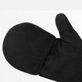 thumbnail image 2 of ievspot 1 Pair Winter Convertible Flip Top Gloves Fluffy Fleece Fingerless Gloves Half Finger Mittens Cover for Women Men, 2 of 8