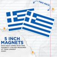 thumbnail image 3 of (2 Pack) Greece World Flag Magnets - Pride - 5" On Longest Side - Premium Magnet - Choose from Over 200 Countries - for Cars, Refrigerators, Toolboxes, Lockers- Made in USA - MAG0879, 3 of 7
