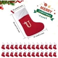 thumbnail image 3 of Bas de Noël, Bas de Tricot Personnalisés de Noël Moyen avec Lettres, Chaussettes de Père Noël Suspendues Rouges pour Décoration de Noël Cadeau de Noël, 3 of 4