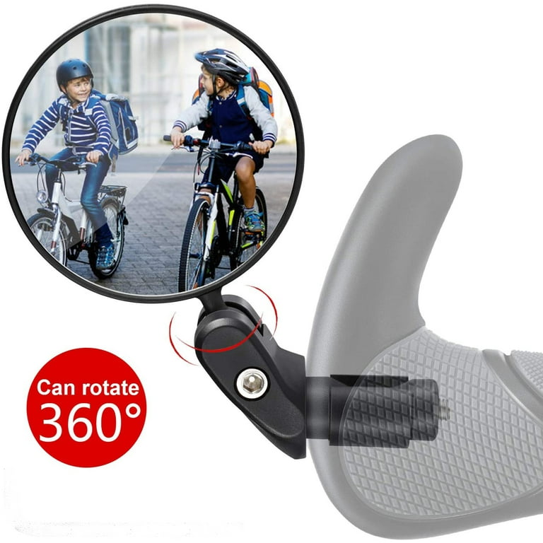 Bicycle rear view mirror 1 universally adjustable 360 bicycle mirror flat handlebar rotating mirror rearview mirror handlebar mirror for mountain bikes with racing Walmart