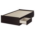 thumbnail image 4 of South Shore Basics Kids Twin Storage Bed (39") with 3 Drawers, Chocolate, 4 of 10