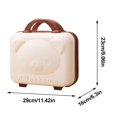 thumbnail image 3 of Adorable Mini Bear Shaped Suitcase - White, 14-Inch, Lightweight & Compact, Perfect for Travel & Gifts - Store Makeup & Accessories, 3 of 7