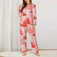 thumbnail image 2 of Fotbe Cute Mushroom1 Pattern Long Sleeve Pajama Set for Women,Sleepwear Set,2-piece Loungewear Set,Soft PJs Comfy Nightwear with Pockets -X-Large, 2 of 7