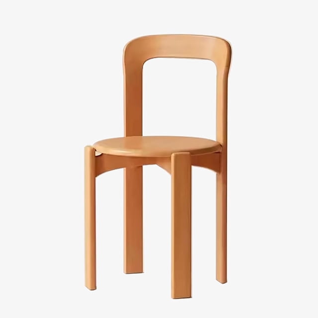 Solid Wood Dining Room Chairs, Hotel Kitchen Chairs, Back Chair Modern, Armless Barstool, for Kitchen, Backyard Lawn Bistro (Color : Orange)