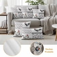 thumbnail image 6 of Chicken Outdoor Waterproof Pillow Covers, Farmhouse Country Animal Retro Pastoral Black Decorative Square Throw Pillowcase Sofa Cushion Sham for Patio/Couch/Chair, 26"x26" 2 Pack, 6 of 8