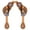BROWN, variant on Hilason Western Leather Spur Straps Brown Floral Carving With Concho
