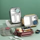 thumbnail image 3 of Naiovety Caja portátil con junta de sellado Tupper Comida caja deportiva lonchera dividida refrigerador Tupper Para camping bento box Mostrada Rojo, 3 of 6