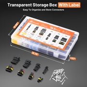 Filluck 763PCS Waterproof Wire Connectors, 41 Sets 1/2/3/4/5/6 Pin Car Electrical Terminal Connectors Kit with 22-16 AWG Wire Crimping Tool for Car Truck Motorcycle Boat Marine