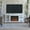 White, variant on Real Flame 7770E Penrose 58" Wide 5,100 BTU Electric Media Console Fireplace - Wood