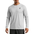 thumbnail image 2 of Men's Sun Protection Shirts Long Sleeve UV Swim Shirt Fishing Hiking Running Rash Guard Quick Dry Lightweight Gray 3XL, 2 of 8