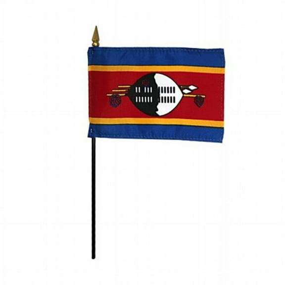 Annin Flagmakers 210134 4 x 6 in. Eb Swaziland Mounted - 12 Pack