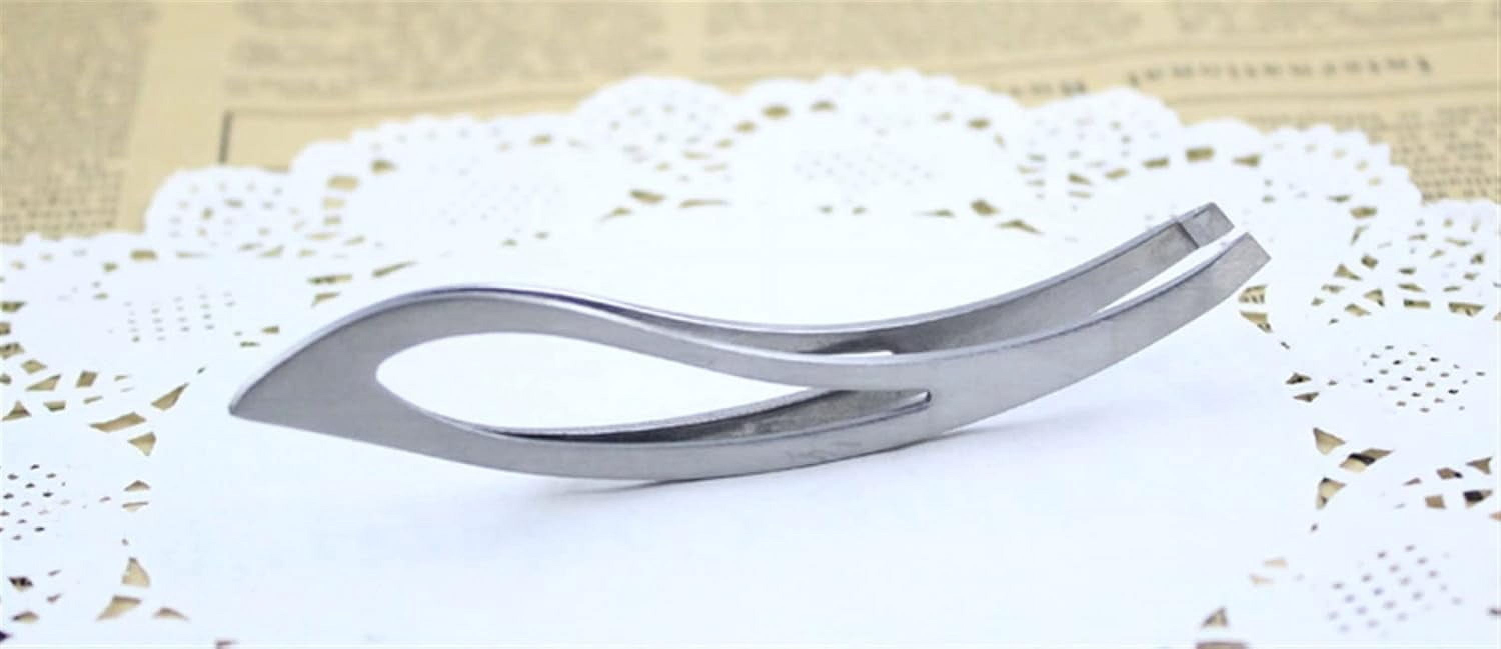 TEMKIN Eyebrow Tweezers Eyebrows Tweezer Stainless Steel Threading Knife Eyebrow Clip to Bevel Defeathering Tweezers Tweezers