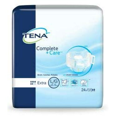 Tena Brief Complete   Care Tab Closure Large Disposable Moderate Absorbency Case of 72