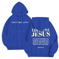 thumbnail image 2 of Christian Hoodies for Men 2025 Love Like Jesus Hoodie Long Sleeve Hooded Sweatshirt with Pockets Pullover Mens Hoodies, 2 of 6