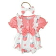 thumbnail image 2 of Baby Girls Sets Clothing Fruits Prints Short Sleeve Ruffles Jumpsuits & Rompers Clothes Daily-Wear, 2 of 6