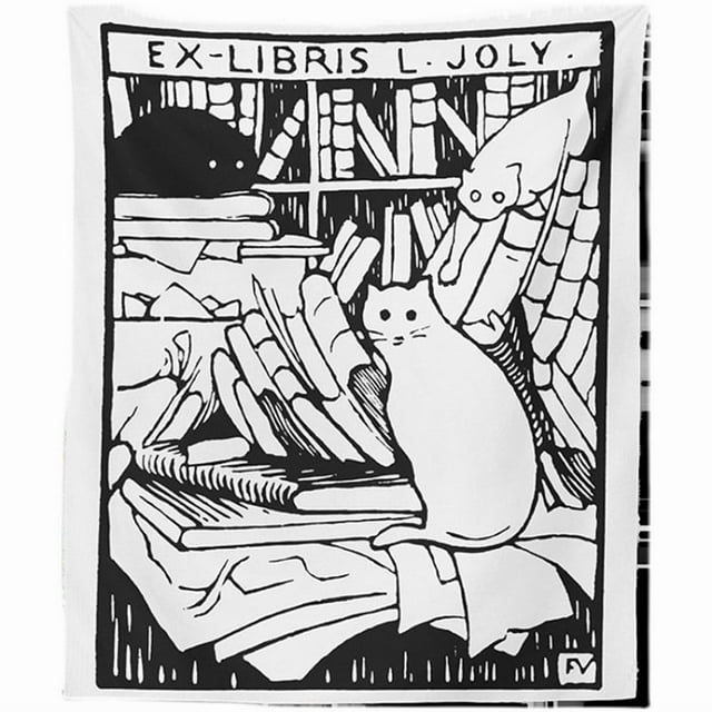 Tapiz de pared Ex-Libris L Joly de microtela 100x75 cm