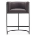 thumbnail image 3 of Manhattan Comfort Cosmopolitan 25.5" Faux Leather Counter Stool - Pebble (Set 3), 3 of 6