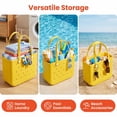 thumbnail image 2 of CALLINOX Women's Waterproof EVA Beach Tote Bag 3-Piece Set,Yellow., 2 of 7