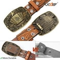 thumbnail image 7 of SUOSDEY Western Leather ​​Belts for Men Women Engraved Belt,Cowboy Cowgirl Embossed Belt for Jeans Christmas Gifts, 7 of 7