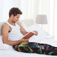 thumbnail image 7 of Mens Pajama Pants, Colorful Dragon Head Profile Soft Sleep & Lounge Pants for Men, Cuteness Casual PJ Bottoms Pants with Pockets, 7 of 7