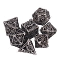 thumbnail image 4 of Hollow Dice Set,7pcs Table Game Metal Polyhedral Metal Dice Set Hollow Metal Dice Precision Engineered, 4 of 8