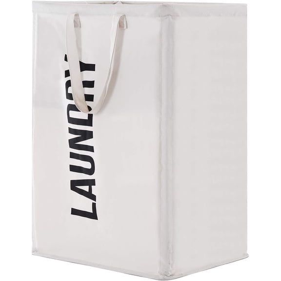 26" Tall Thin Laundry Hamper with Handles, Waterproof Large Slim Collapsible Laundry Basket Bag for Dirty Clothes Storage